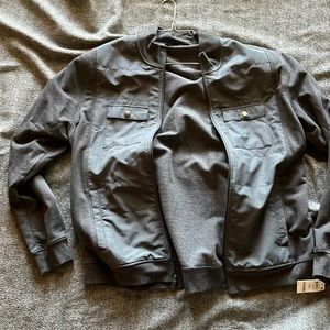 Alfani charcoal zip jacket 2XL